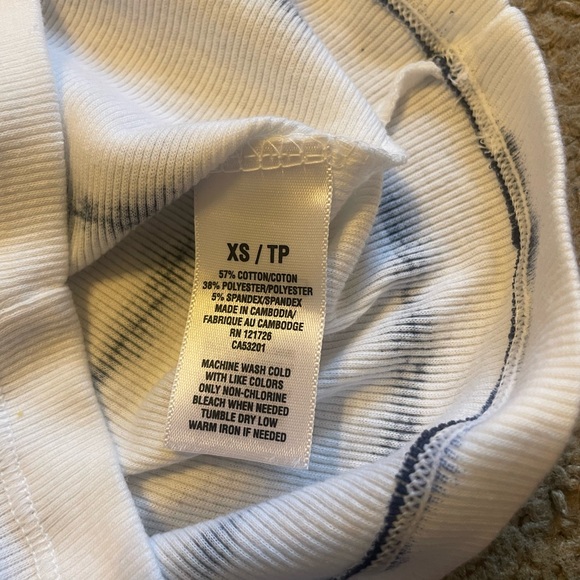 NWT Aeropostale Ribbed Stripe Tie Dye Tank Top with Lace Spaghetti Straps, XS - Picture 11 of 11